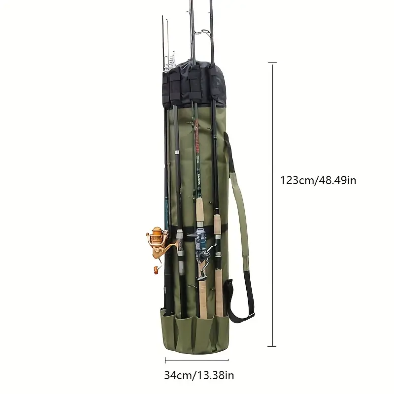 Angler's Arsenal: 5-Rod Fishing Gear Bag - Image 4