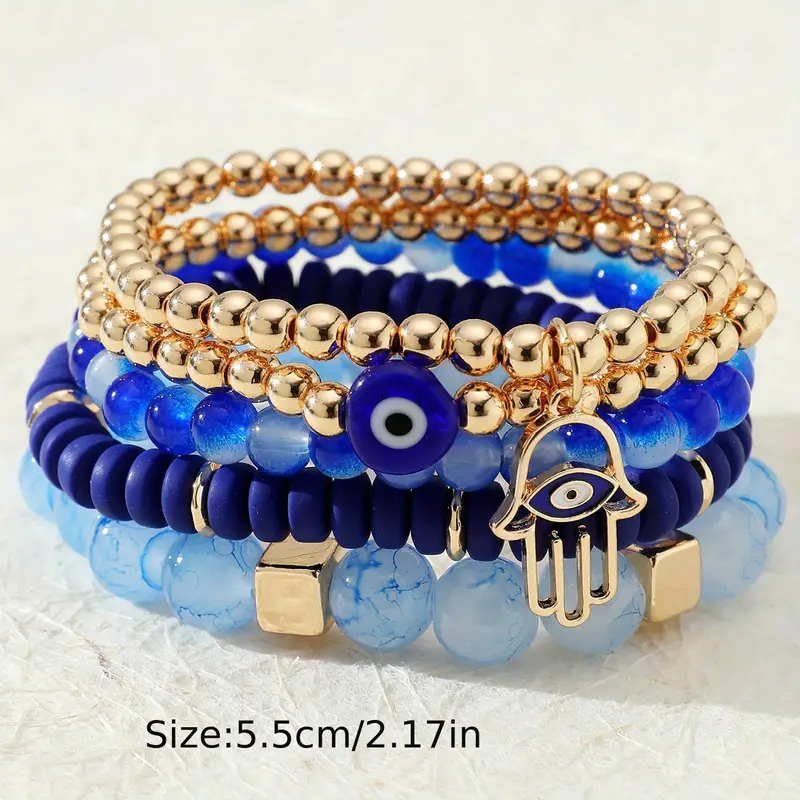 Pearl Mystique Evil Eye Bracelet Set - Image 3