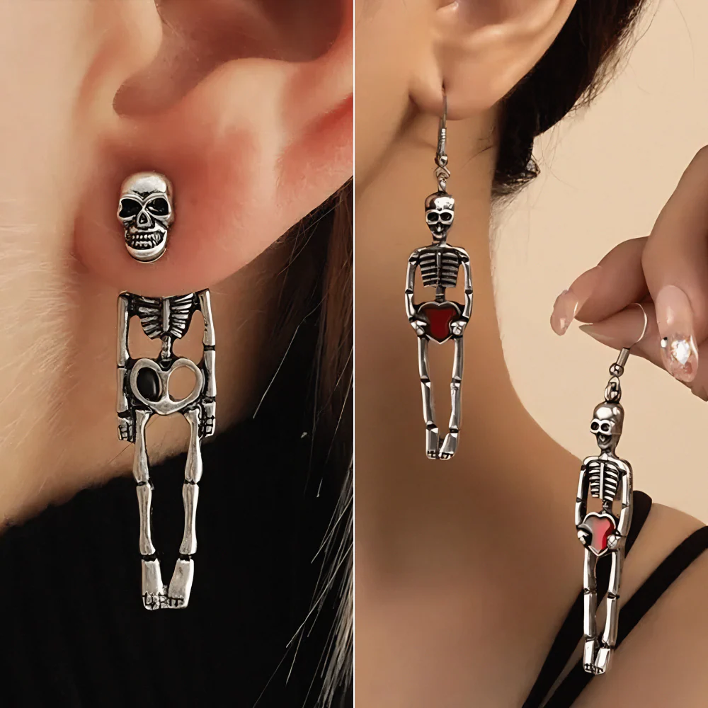 Skeleton Drop Earrings - Image 3