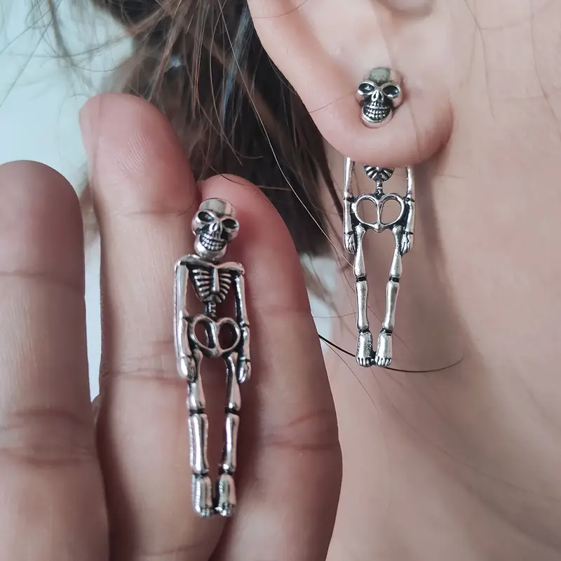 Skeleton Drop Earrings - Image 4