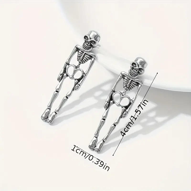 Skeleton Drop Earrings - Image 6