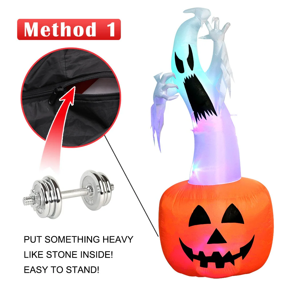 Spooky Inflatable Ghost Pumpkin - Image 6