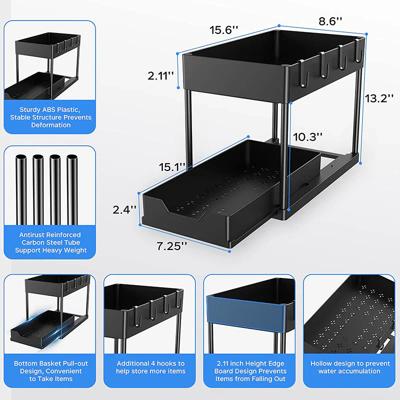 Streamlined Storage: 2-Tier Storage Rack - Image 9