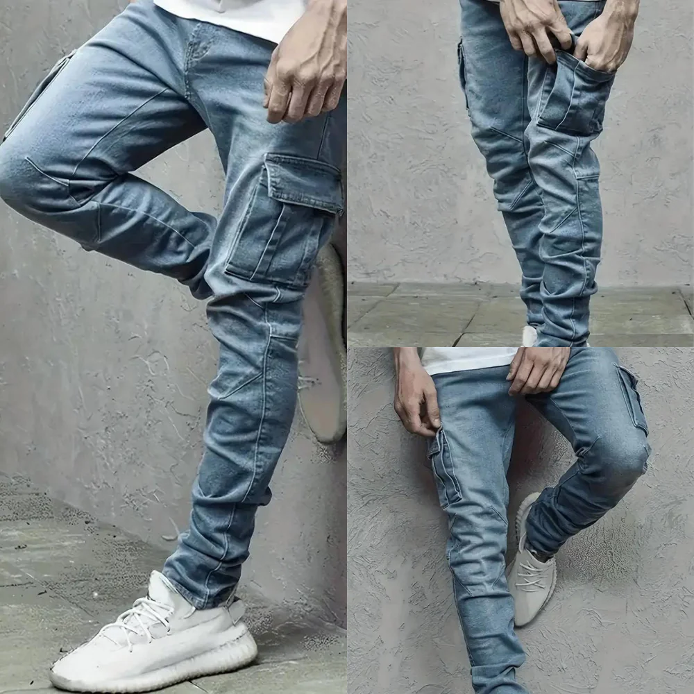 Street Style Cargo Jeans - Image 5