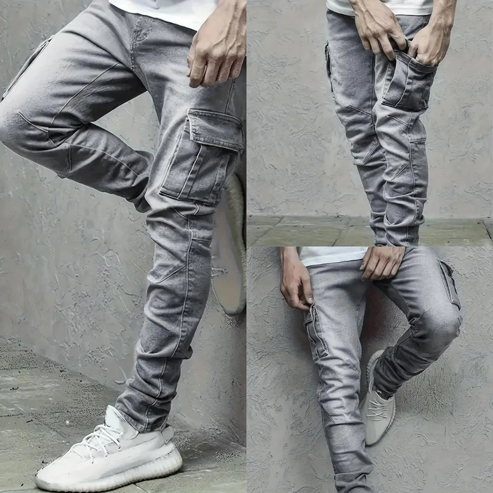 Street Style Cargo Jeans - Image 6